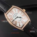 Perfect Replica Franck Muller Curvex Watch Rose Gold Diamond White MOP Dial